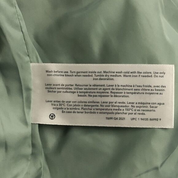 OshKosh B'Gosh Baby Girl Green Floral Tan Button Front Lightweight Jacket Sz 24M - Picture 8 of 9